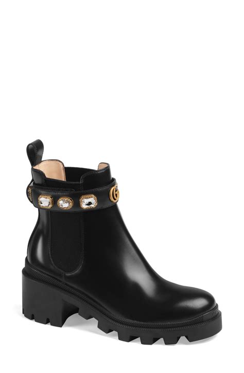 gucci boots jewels|gucci trip bootie with jewels.